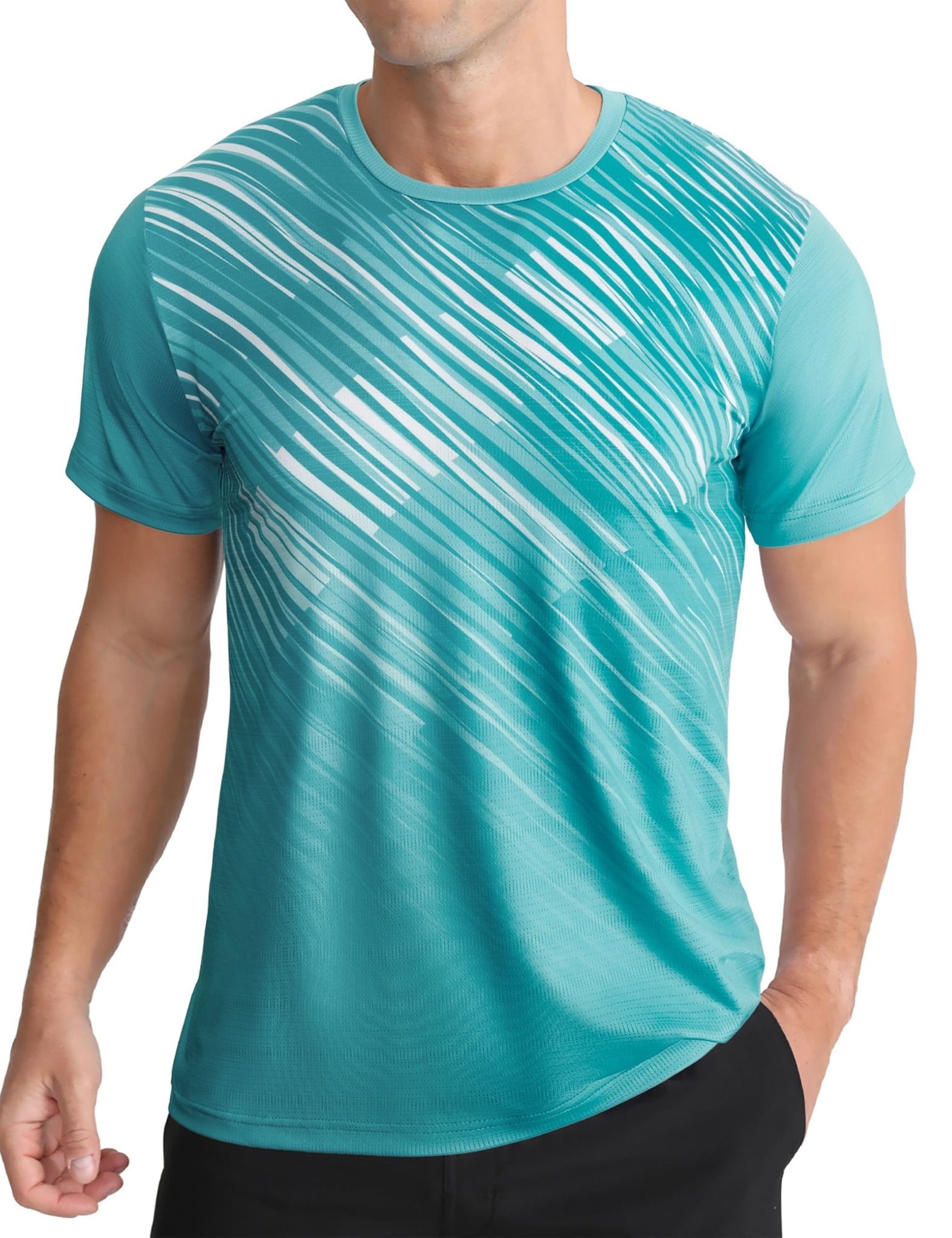 Men's Athletic T-Shirt Performance Gym Shirt Quick Dry Running Workout Tops - Tennis Mindset