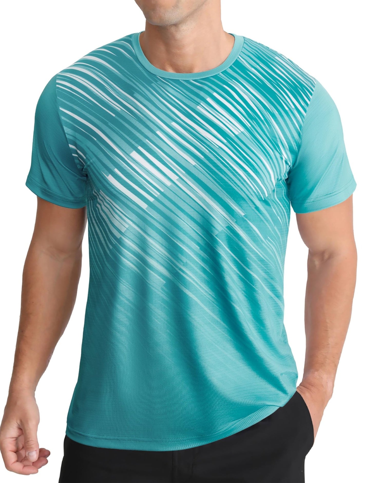Men's Athletic T-Shirt Performance Gym Shirt Quick Dry Running Workout Tops - Tennis Mindset