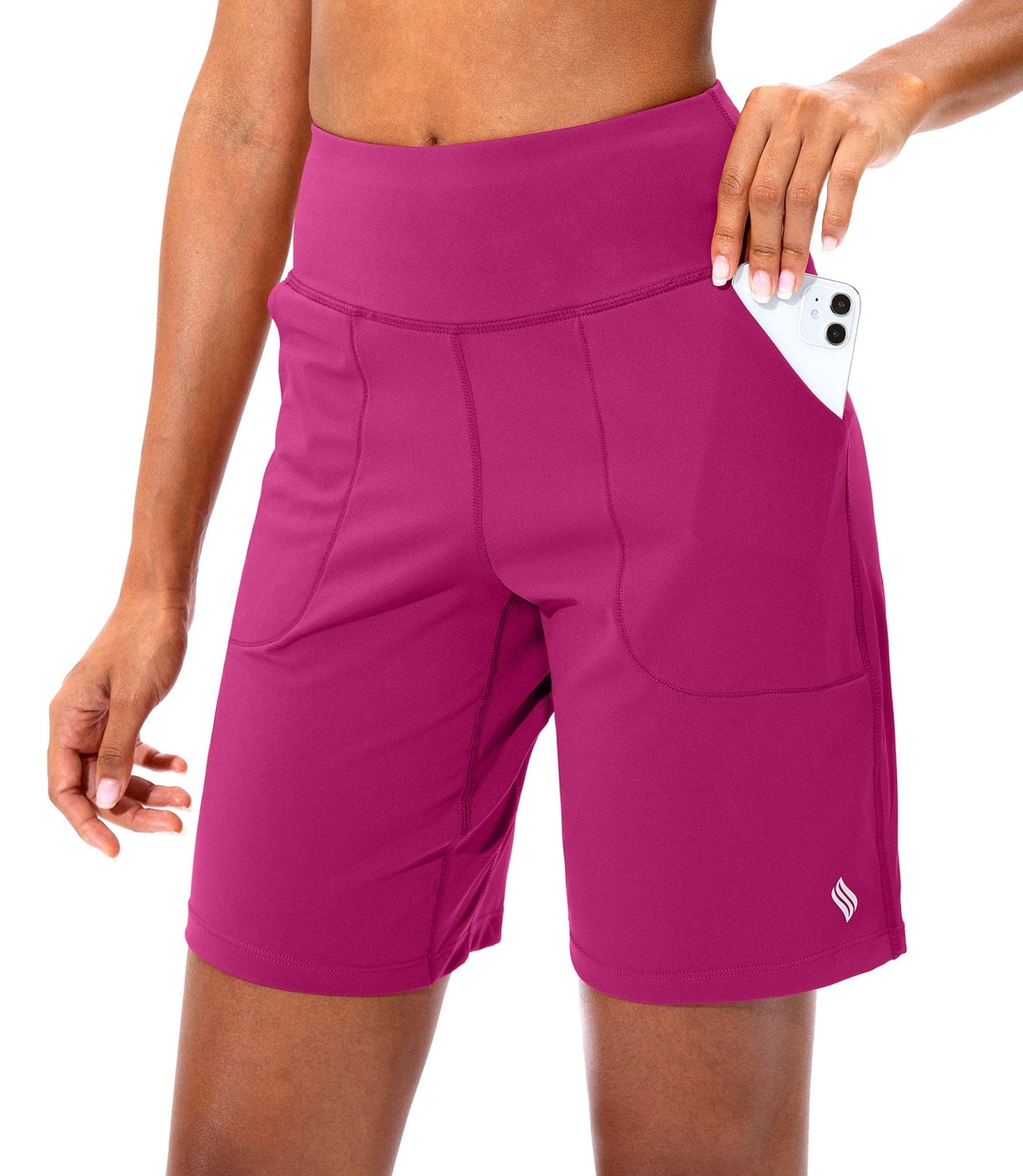 SANTINY Bermuda Shorts for Women with Pockets Athletic Workout Shorts - Tennis Mindset