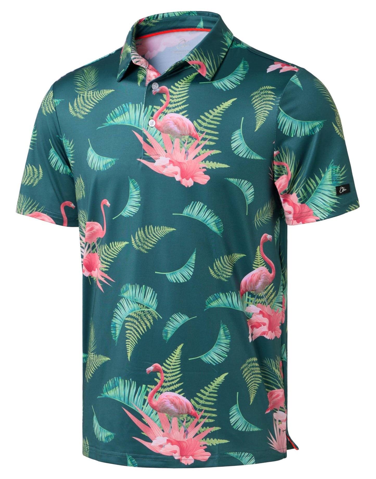 Obla Men's Golf Polo Shirts Print Short Sleeve Dry Fit Collared Shirt - Tennis Mindset