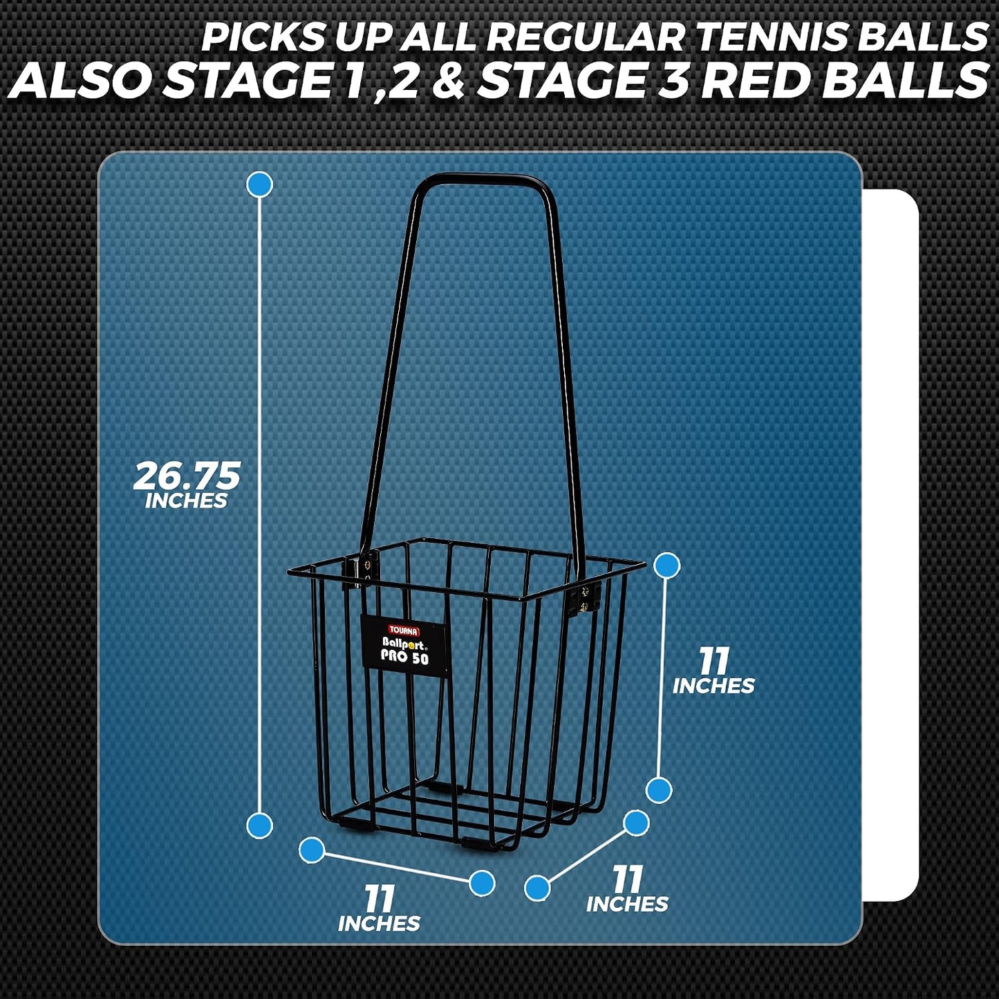 Tourna Ballport Pro Ball Pick up Tennis Hopper - Tennis Mindset
