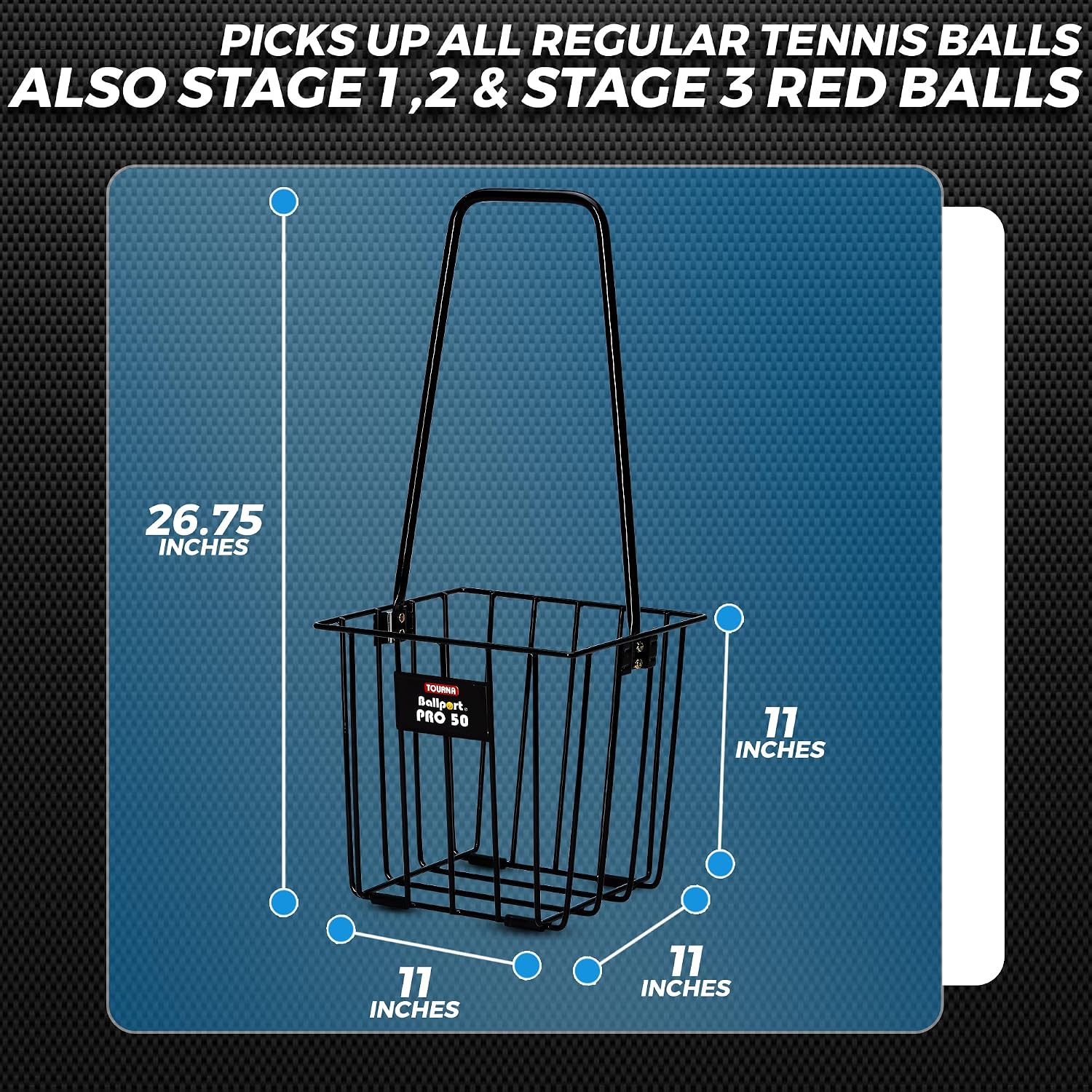 Tourna Ballport Pro Ball Pick up Tennis Hopper - Tennis Mindset