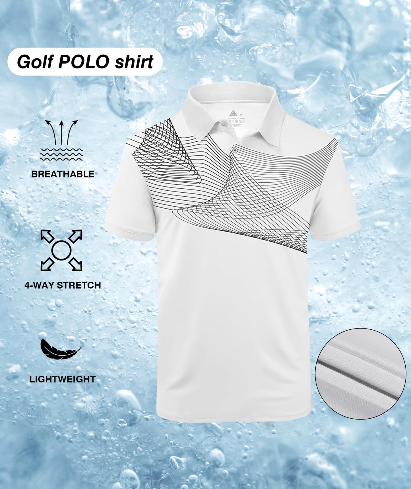 ZITY Golf Polo Shirts for Men Short Sleeve UPF 50+ Athletic Tennis T-Shirt - Tennis Mindset