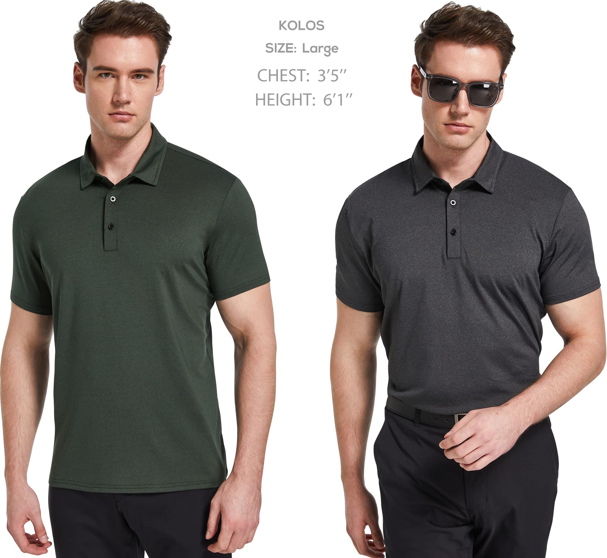 5 Pack Men's Polo Shirts Short Sleeve Golf T Shirt Performance Casual - Tennis Mindset