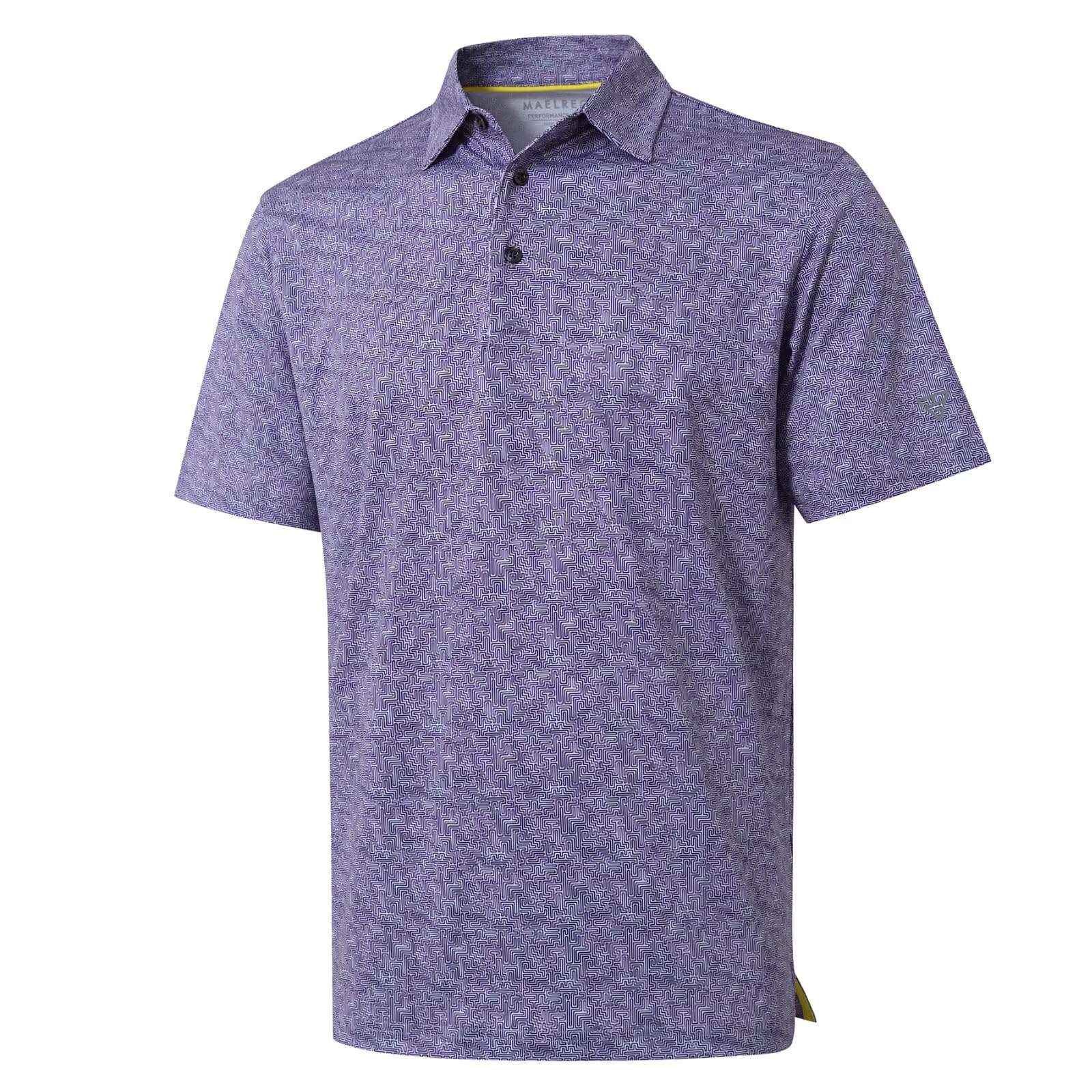 Golf Shirts for Men Dry Fit Short Sleeve Print Performance Moisture Wicking Polo Shirt - Tennis Mindset