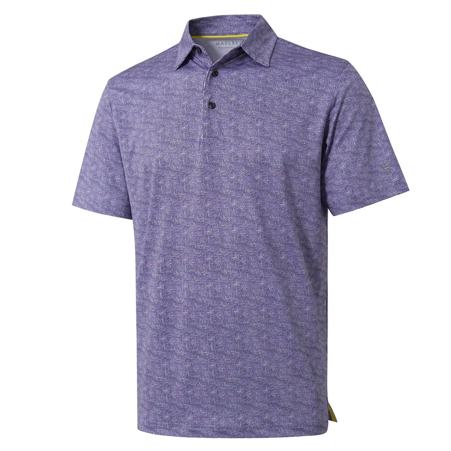 Golf Shirts for Men Dry Fit Short Sleeve Print Performance Moisture Wicking Polo Shirt - Tennis Mindset