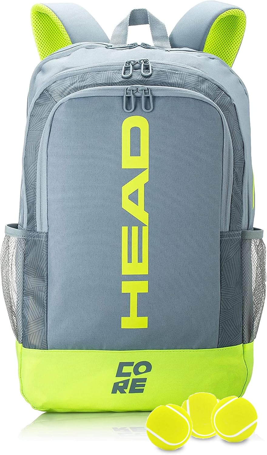 HEAD Core Tennis Backpack - Holds 2 Racquets with Padded Adjustable Straps Sports Bag - Tennis Mindset