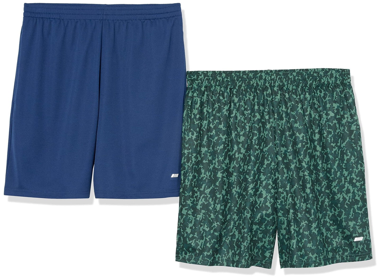 Amazon Essentials Men's Athletic Basketball Gym Shorts, Breathable Moisture Wicking, Loose-Fit Performance Tech, Pack of 2 - Tennis Mindset