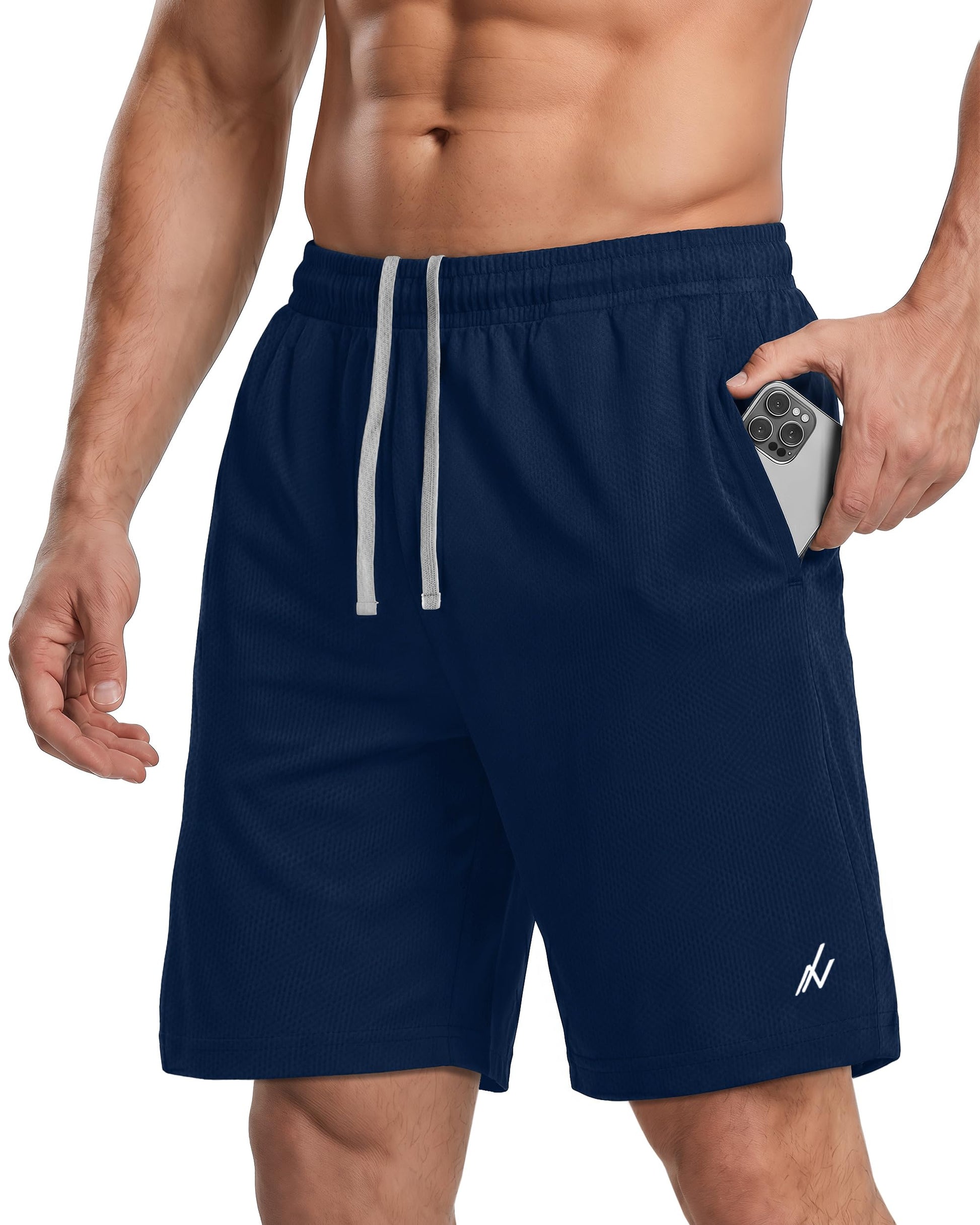 Breathable Mesh Mens Athletic Shorts Loose-Fit Quick Dry Running Gym Shorts - Tennis Mindset