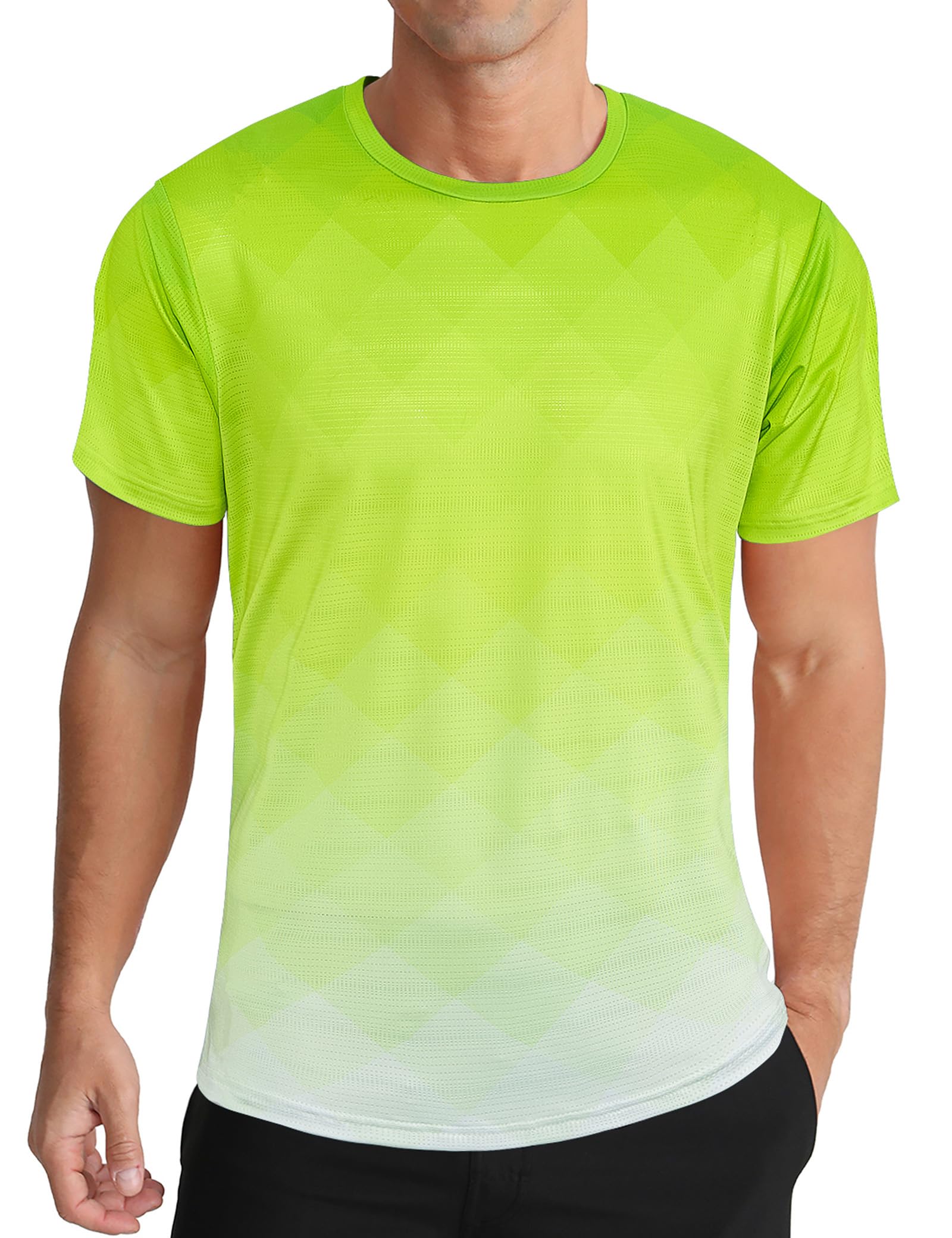Men's Athletic T-Shirt Performance Gym Shirt Quick Dry Running Workout Tops - Tennis Mindset