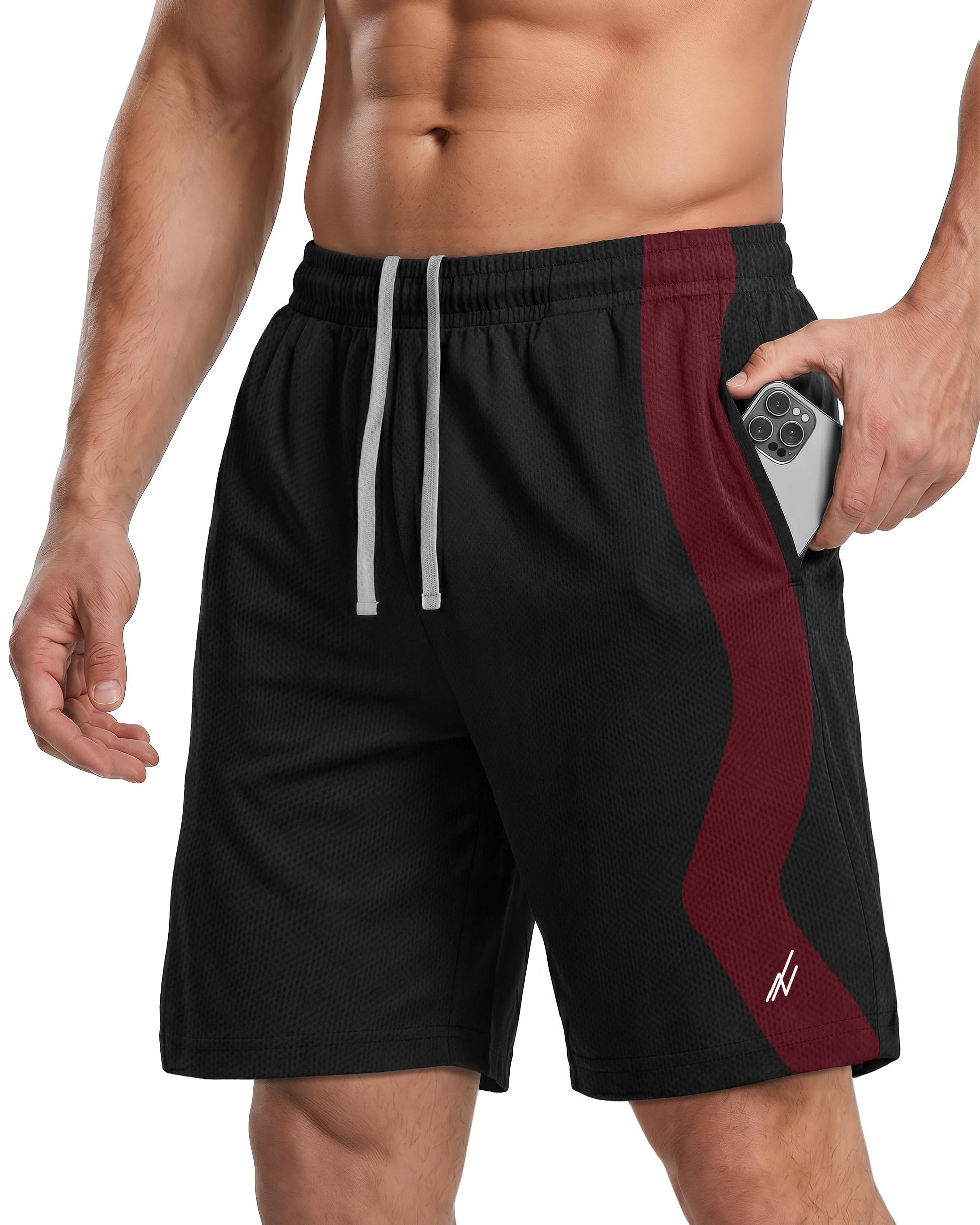 Breathable Mesh Mens Athletic Shorts Loose-Fit Quick Dry Running Gym Shorts - Tennis Mindset
