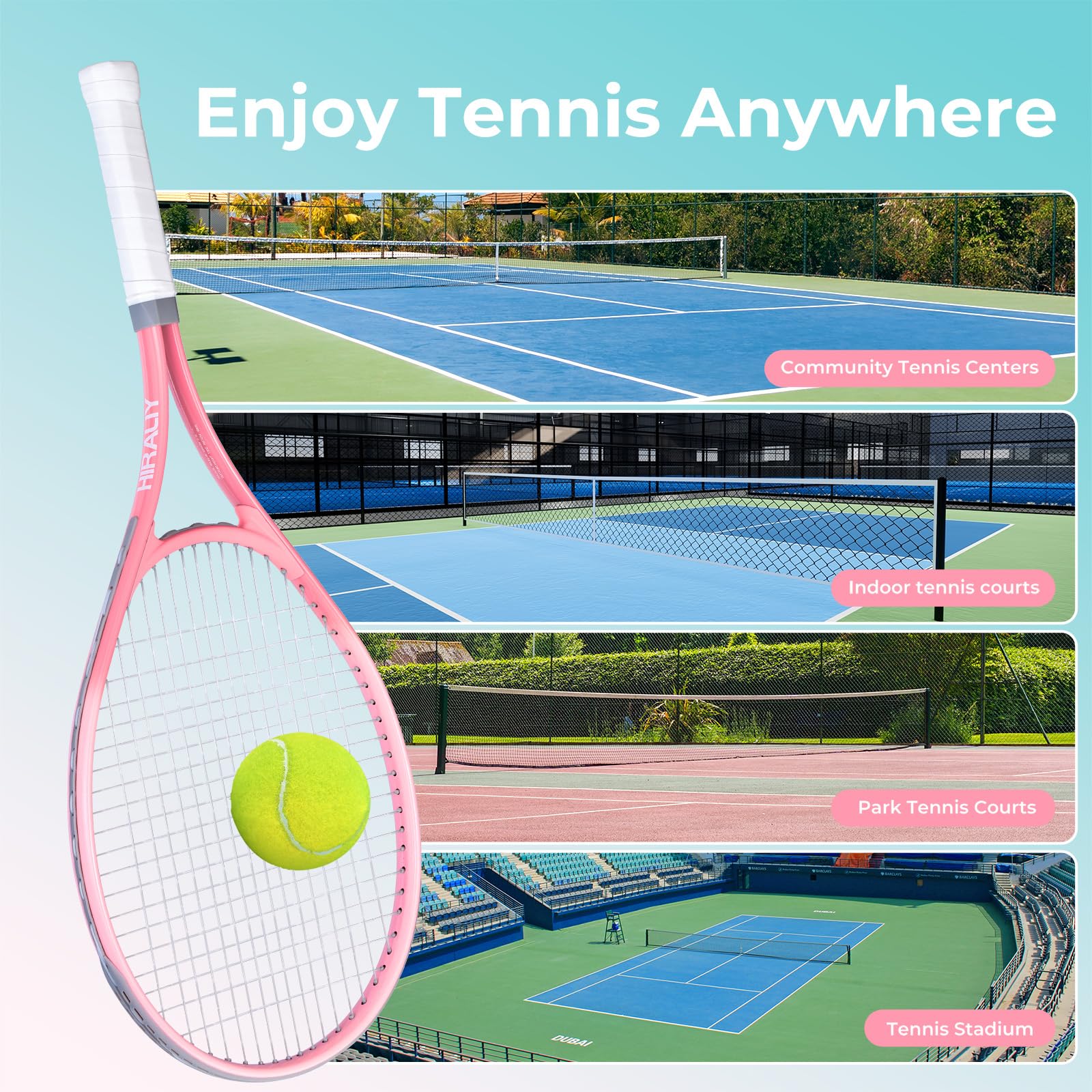 HIRALIY 27-Inch Tennis Racket for Adults with Ball and Carry Bag - Tennis Mindset