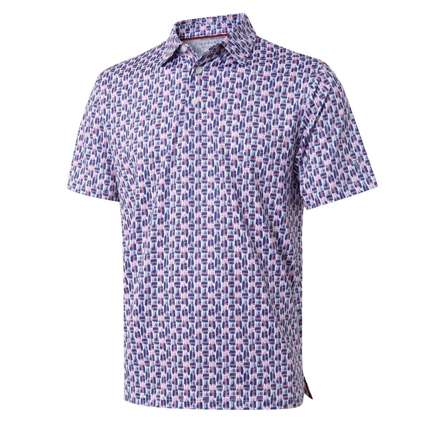 Golf Shirts for Men Dry Fit Short Sleeve Print Performance Moisture Wicking Polo Shirt - Tennis Mindset