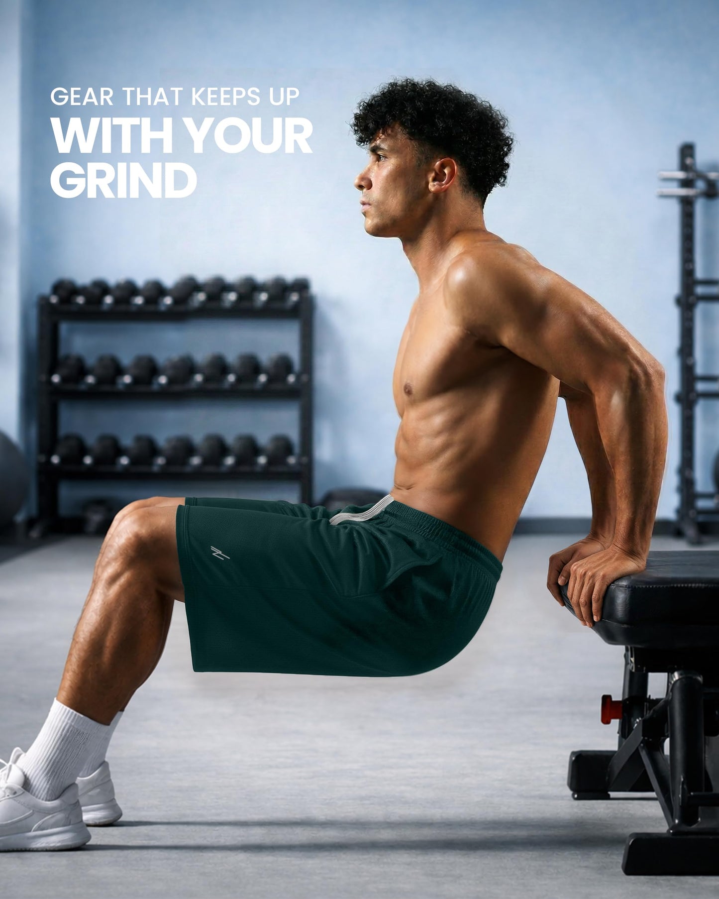 Breathable Mesh Mens Athletic Shorts Loose-Fit Quick Dry Running Gym Shorts - Tennis Mindset