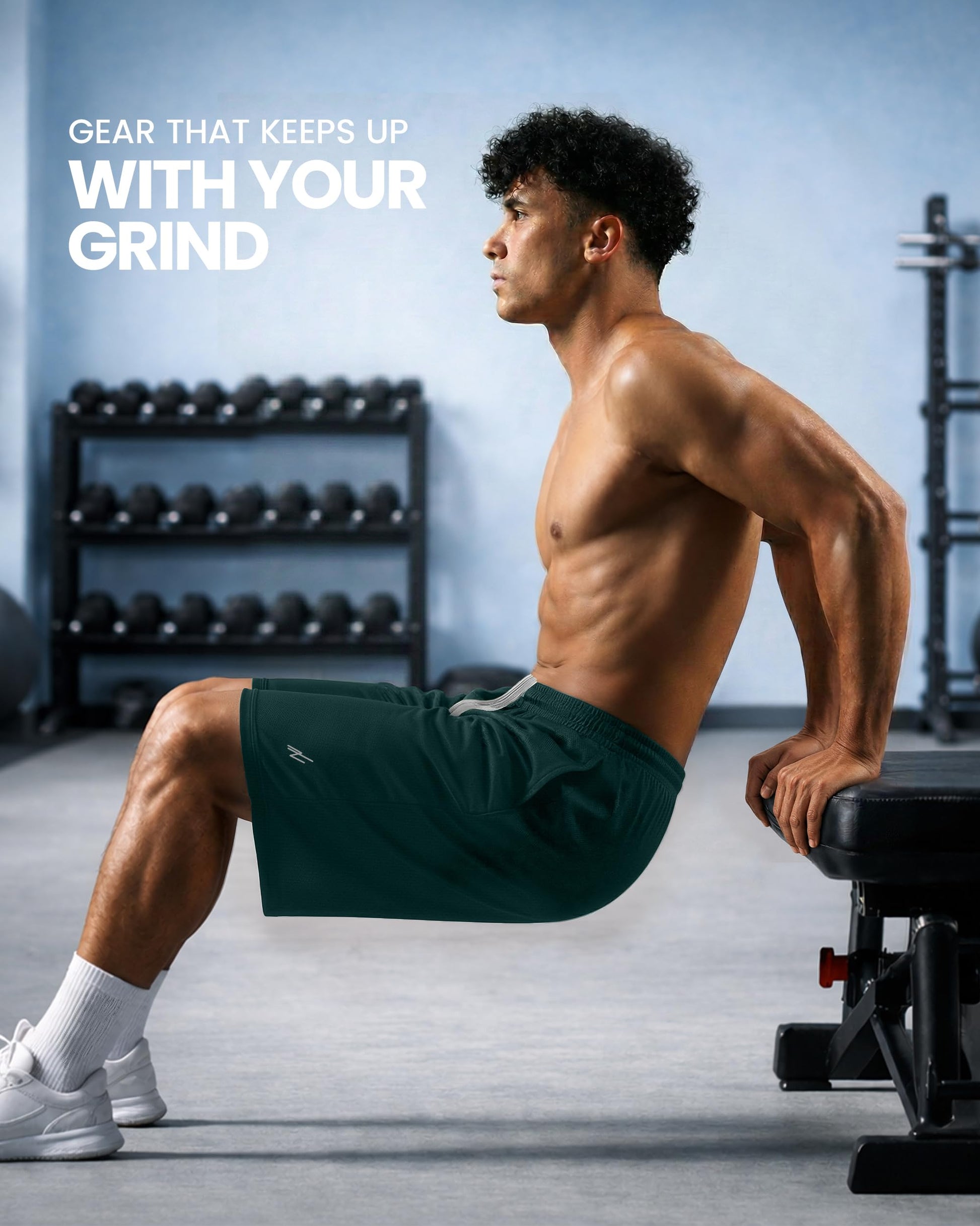 Breathable Mesh Mens Athletic Shorts Loose-Fit Quick Dry Running Gym Shorts - Tennis Mindset
