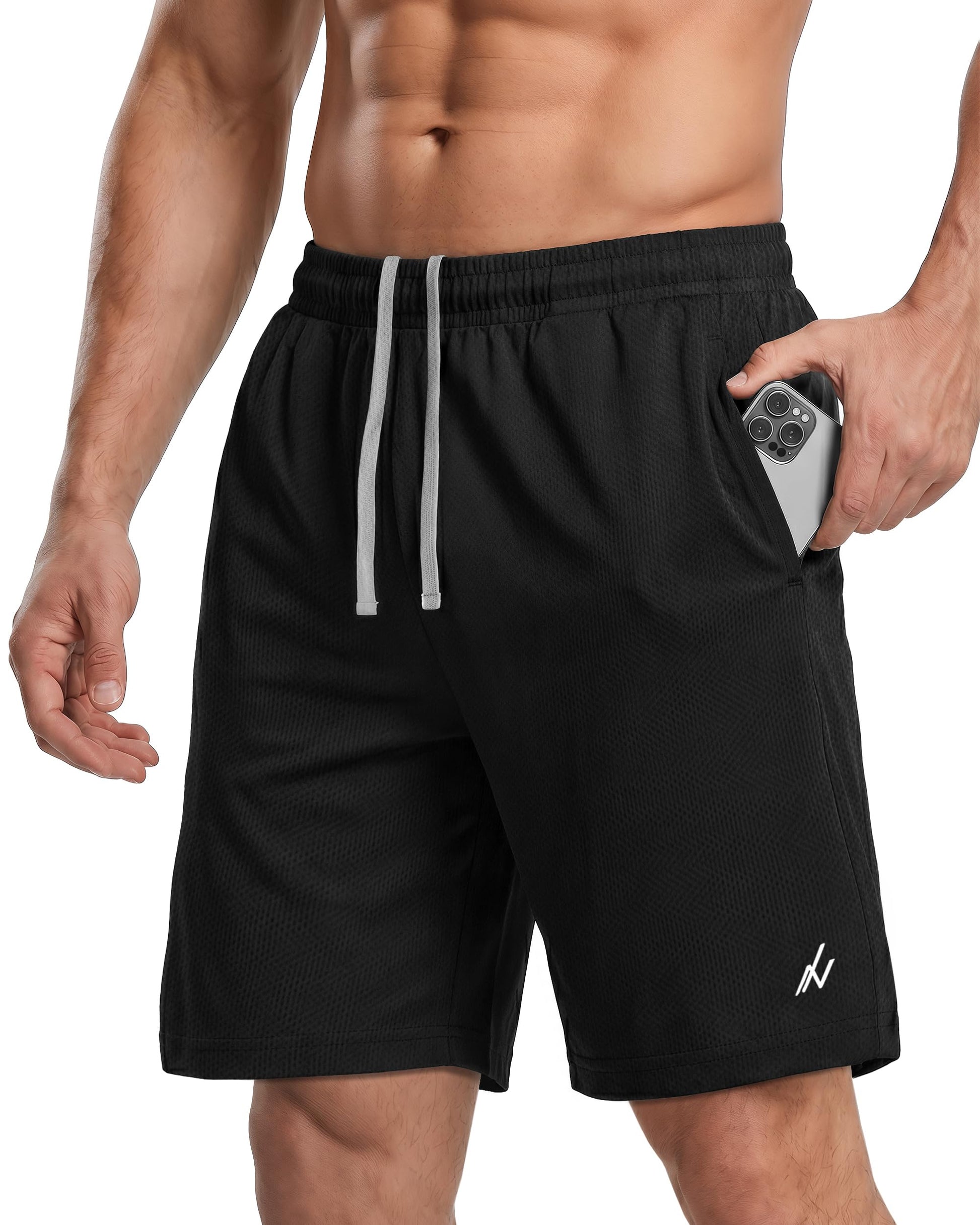 Breathable Mesh Mens Athletic Shorts Loose-Fit Quick Dry Running Gym Shorts - Tennis Mindset