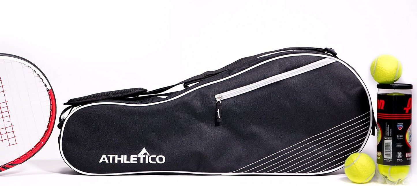 Athletico Tennis Bag and Racketball Bag - Tennis Bags for Women and Men to Hold Tennis Racket, Racquetball Racket, Pickleball Paddles and Other Equipment or Gear - Tennis Mindset
