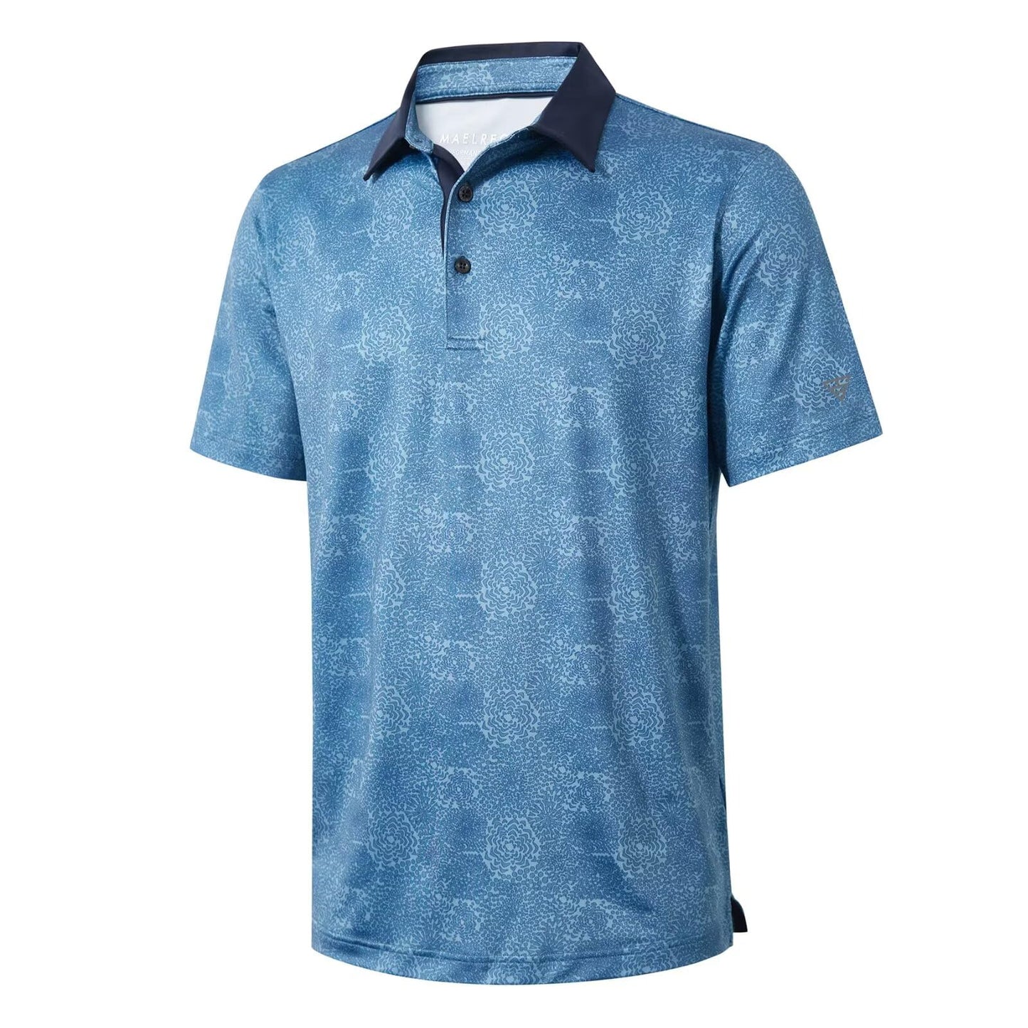 Golf Shirts for Men Dry Fit Short Sleeve Print Performance Moisture Wicking Polo Shirt - Tennis Mindset