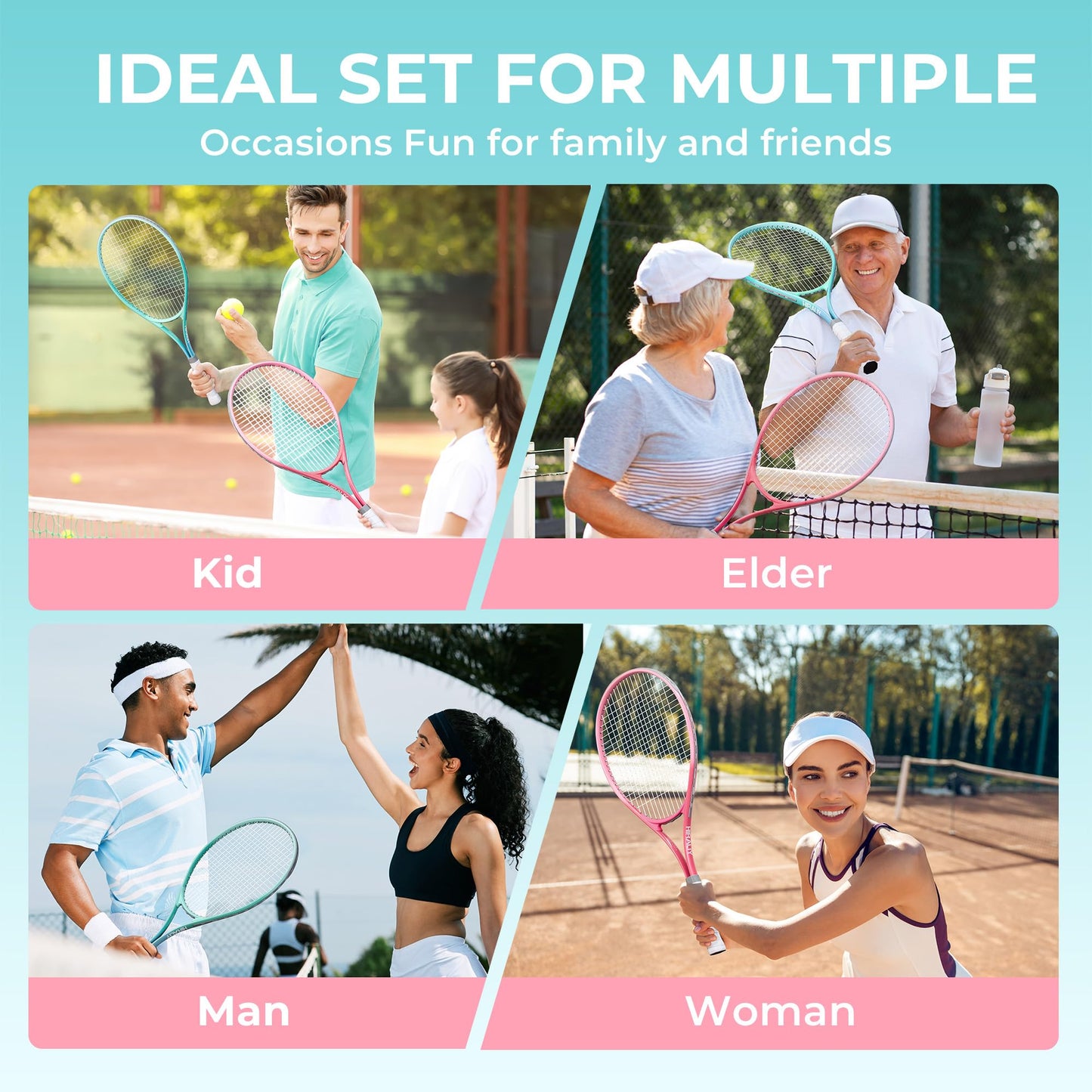 HIRALIY 27-Inch Tennis Racket for Adults with Ball and Carry Bag - Tennis Mindset