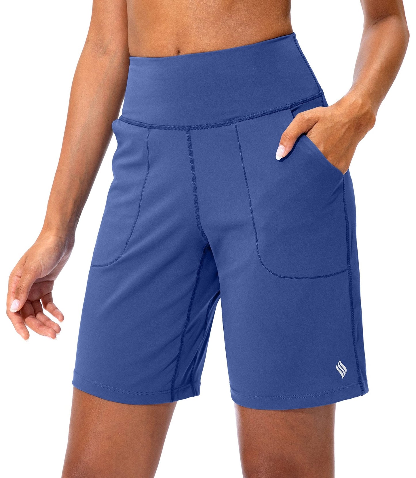 SANTINY Bermuda Shorts for Women with Pockets Athletic Workout Shorts - Tennis Mindset