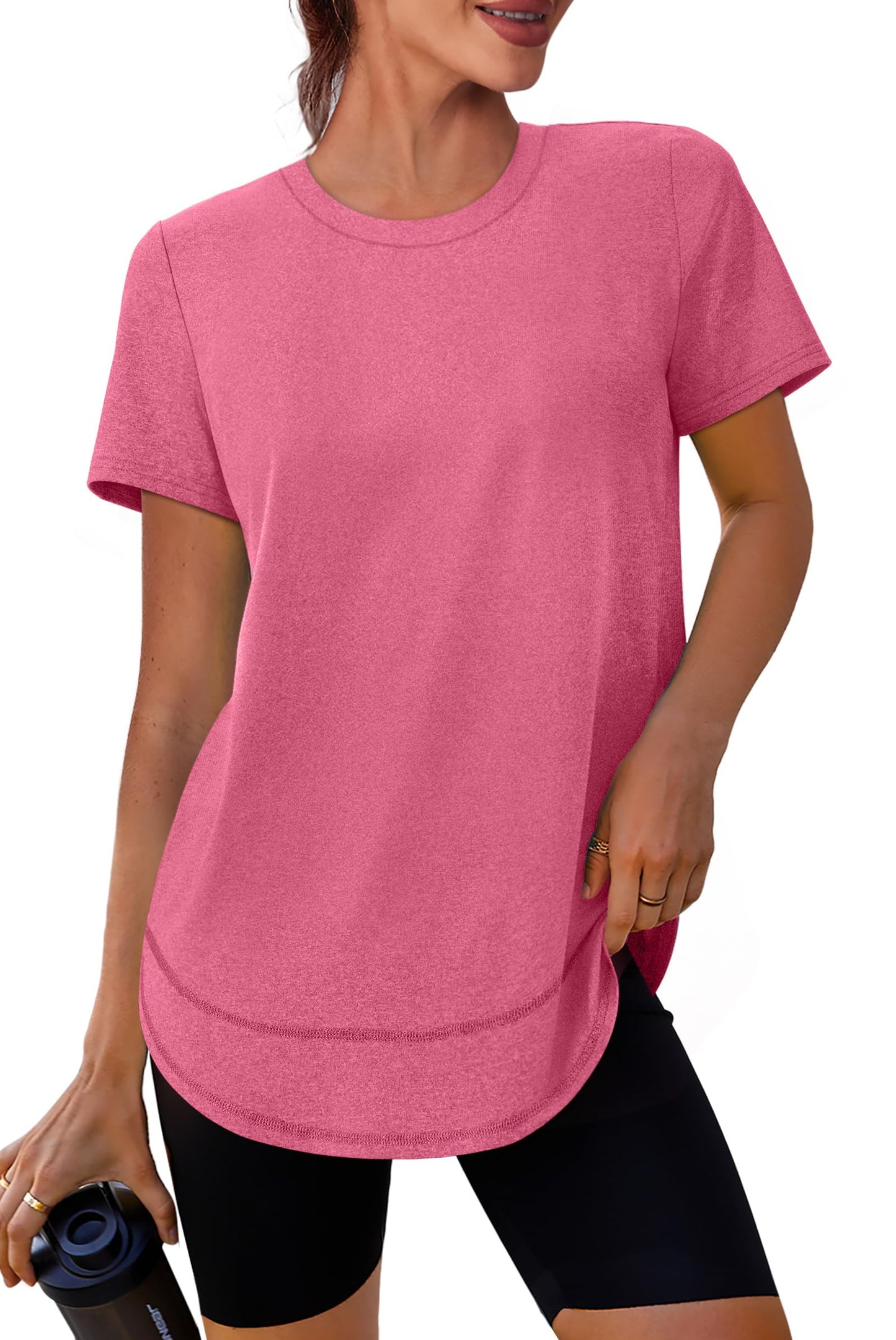 XIEERDUO Womens Workout Tops Short Sleeve Shirts Sun Protection UPF 50+ Quick Dry Outfits for Hiking Running S-3XL