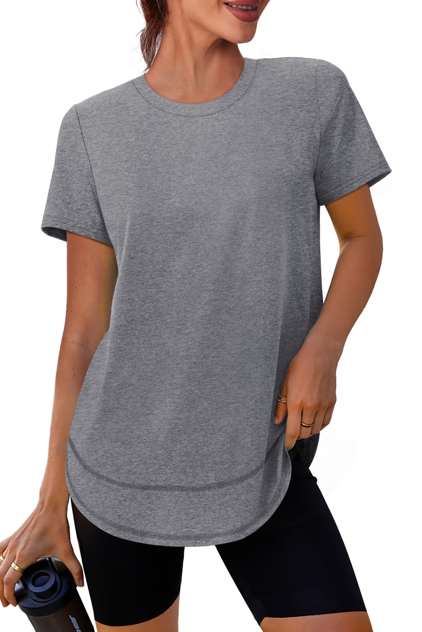XIEERDUO Womens Workout Tops Short Sleeve Shirts Sun Protection UPF 50+ Quick Dry Outfits for Hiking Running S-3XL