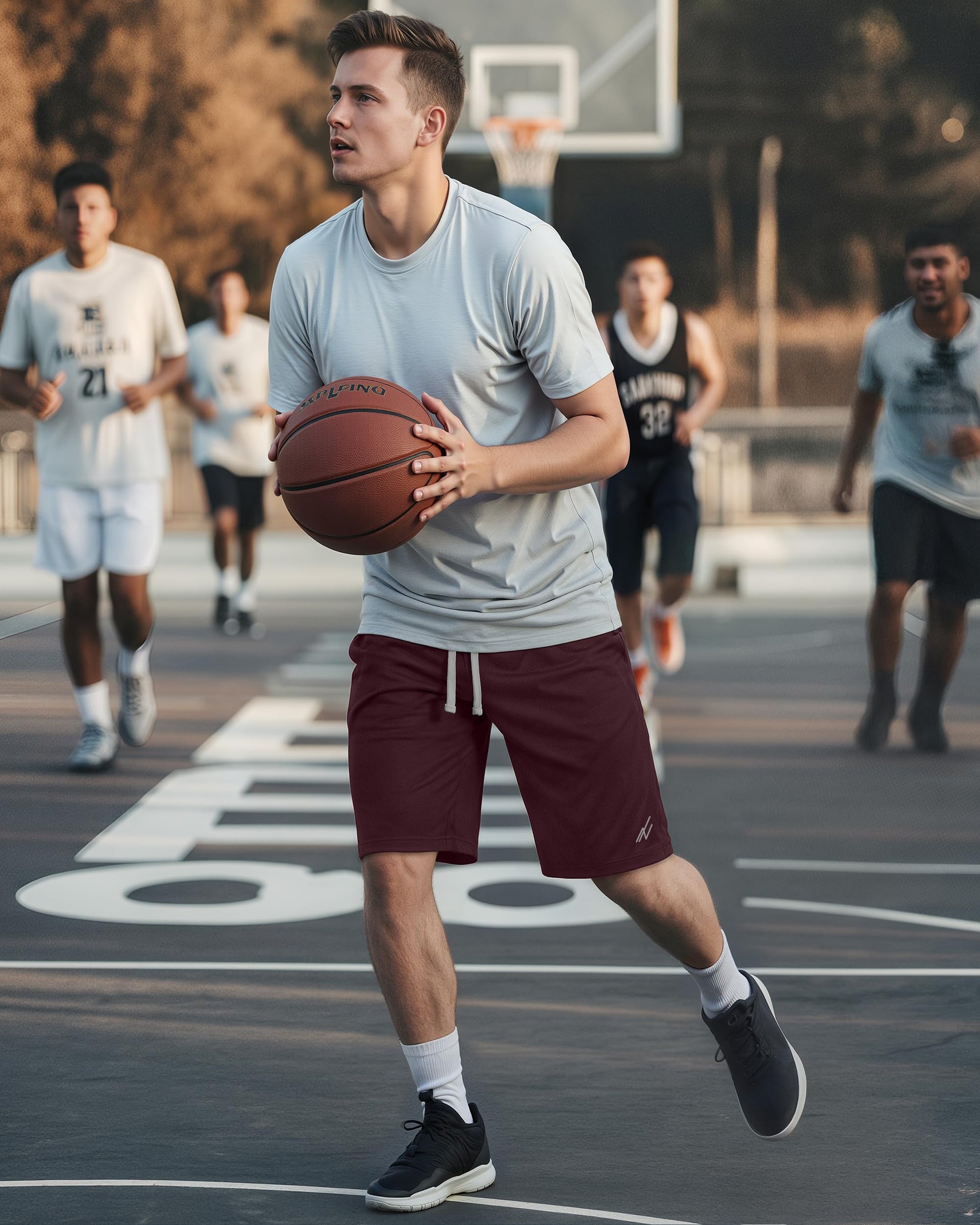 Breathable Mesh Mens Athletic Shorts Loose-Fit Quick Dry Running Gym Shorts - Tennis Mindset