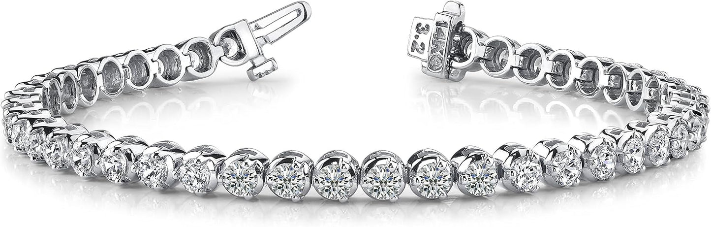 Houston Diamond District 3 to 30 CT Classic Lab Grown Diamond Tennis Bracelet