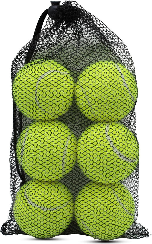 SHYUJAJIE Tennis Ball,6 Pack Practice Balls Bulk,Dog Balls with Mesh Bag