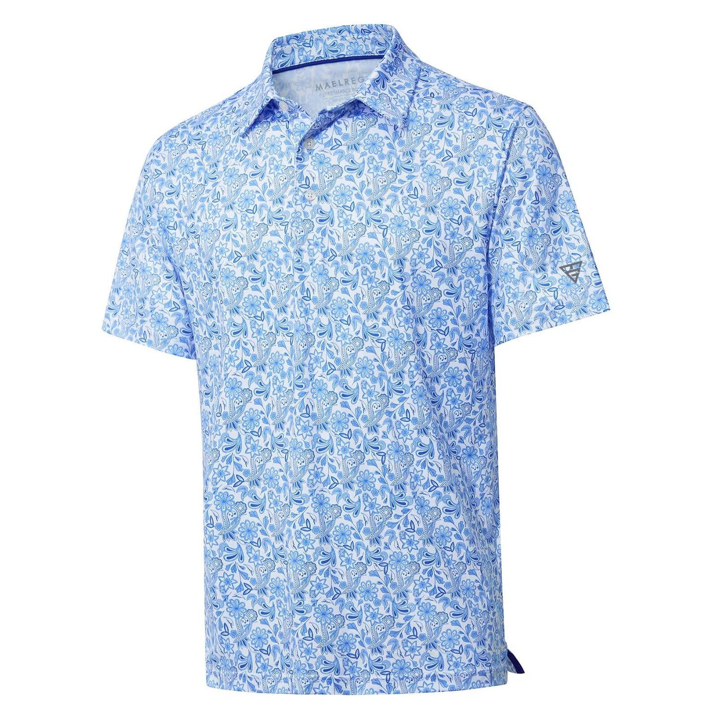 Golf Shirts for Men Dry Fit Short Sleeve Print Performance Moisture Wicking Polo Shirt - Tennis Mindset