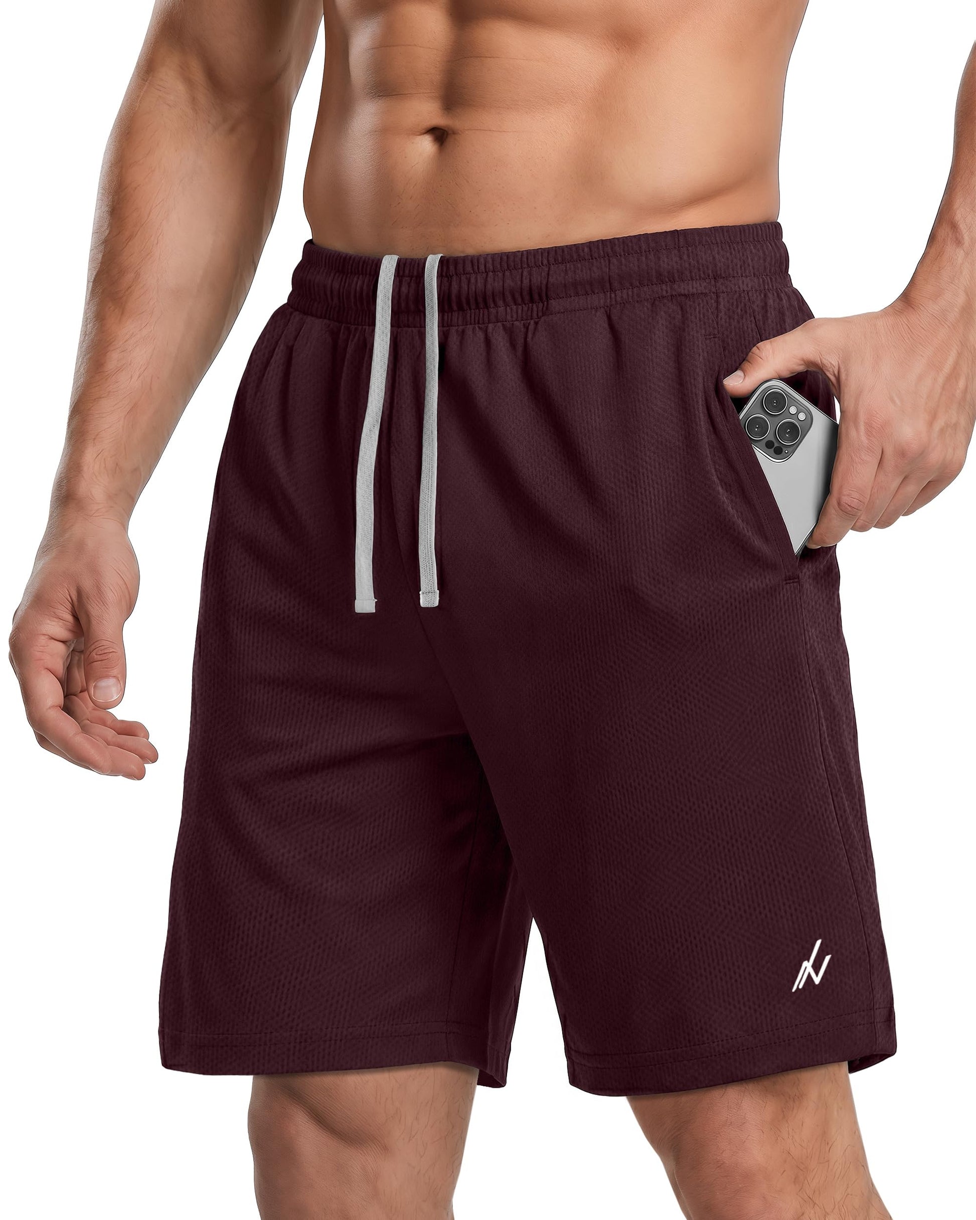 Breathable Mesh Mens Athletic Shorts Loose-Fit Quick Dry Running Gym Shorts - Tennis Mindset