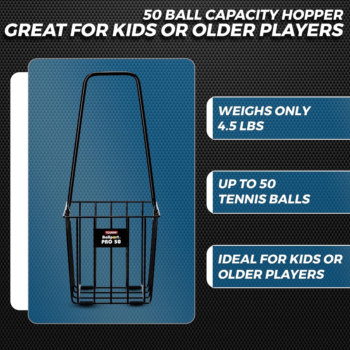 Tourna Ballport Pro Ball Pick up Tennis Hopper - Tennis Mindset