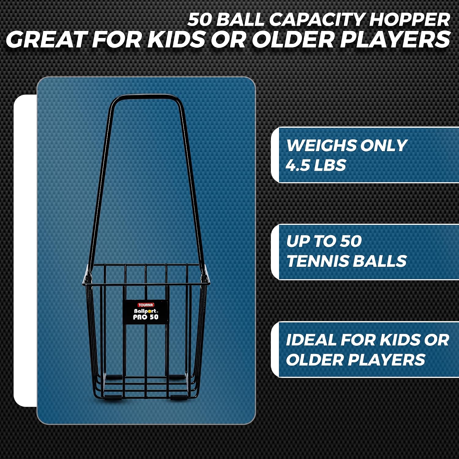 Tourna Ballport Pro Ball Pick up Tennis Hopper - Tennis Mindset