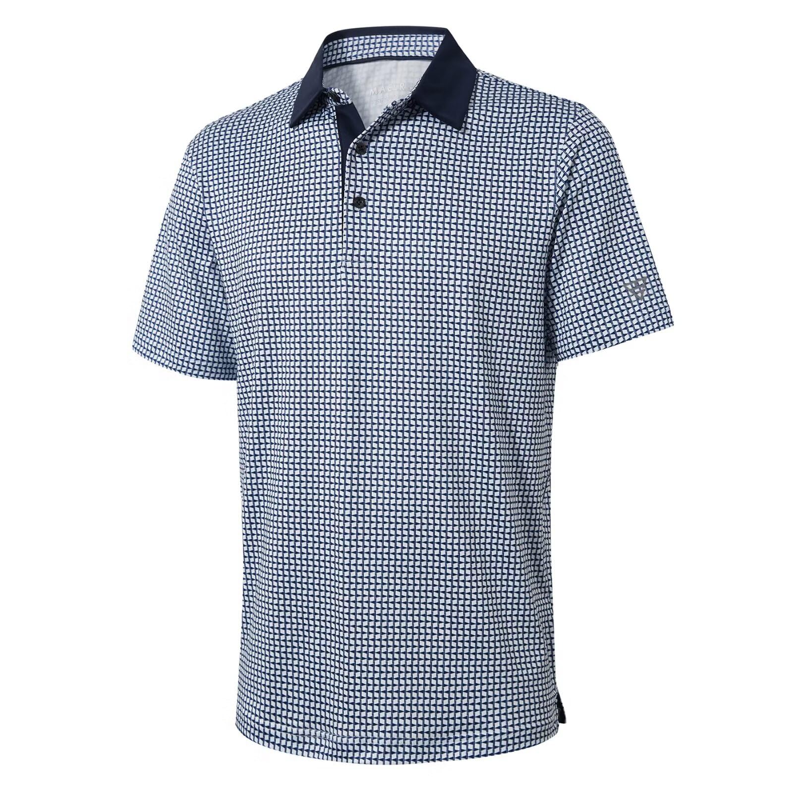 Golf Shirts for Men Dry Fit Short Sleeve Print Performance Moisture Wicking Polo Shirt - Tennis Mindset