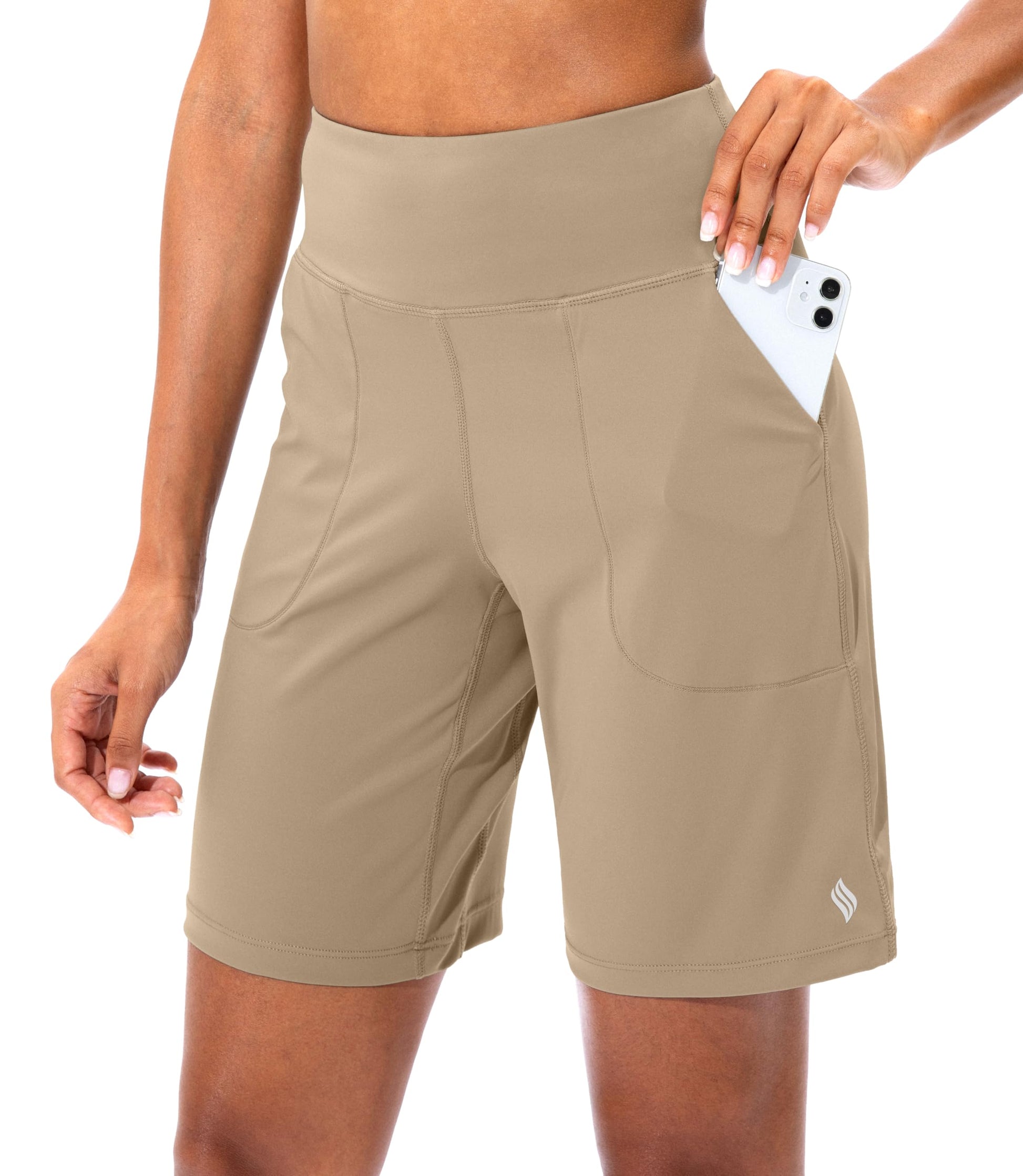 SANTINY Bermuda Shorts for Women with Pockets Athletic Workout Shorts - Tennis Mindset