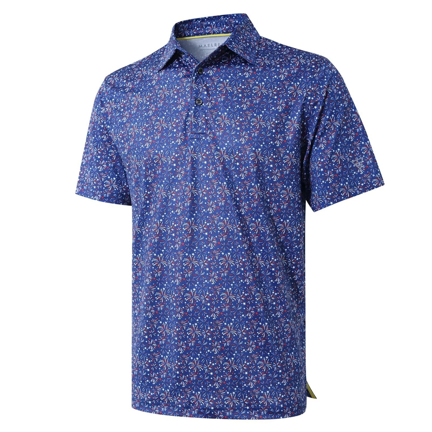 Golf Shirts for Men Dry Fit Short Sleeve Print Performance Moisture Wicking Polo Shirt - Tennis Mindset