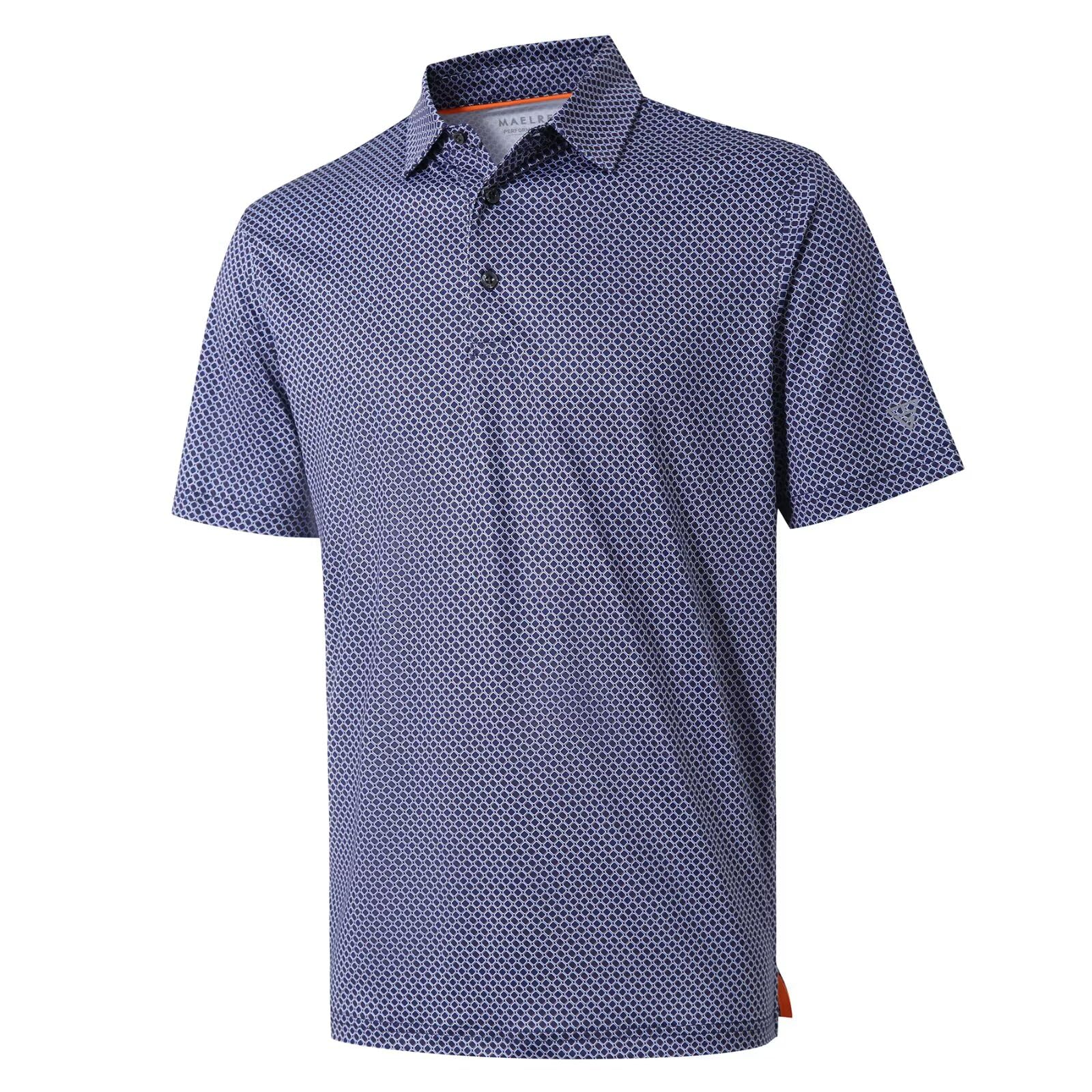 Golf Shirts for Men Dry Fit Short Sleeve Print Performance Moisture Wicking Polo Shirt - Tennis Mindset