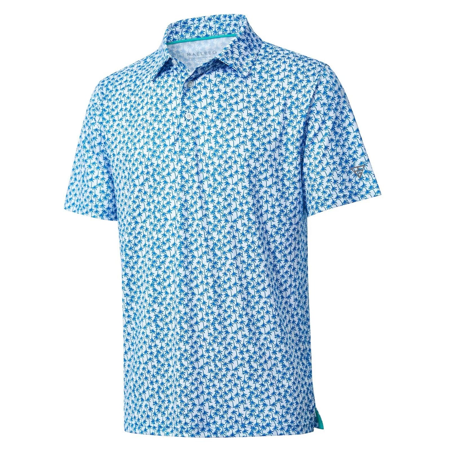 Golf Shirts for Men Dry Fit Short Sleeve Print Performance Moisture Wicking Polo Shirt - Tennis Mindset