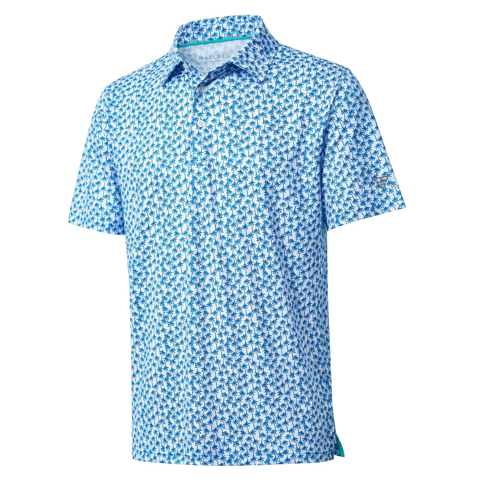 Golf Shirts for Men Dry Fit Short Sleeve Print Performance Moisture Wicking Polo Shirt - Tennis Mindset