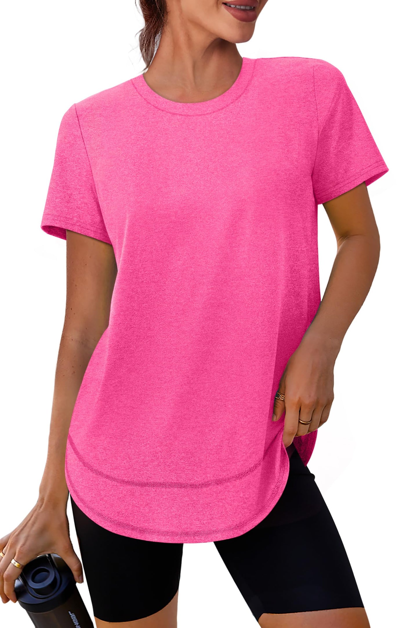 XIEERDUO Womens Workout Tops Short Sleeve Shirts Sun Protection UPF 50+ Quick Dry Outfits for Hiking Running S-3XL
