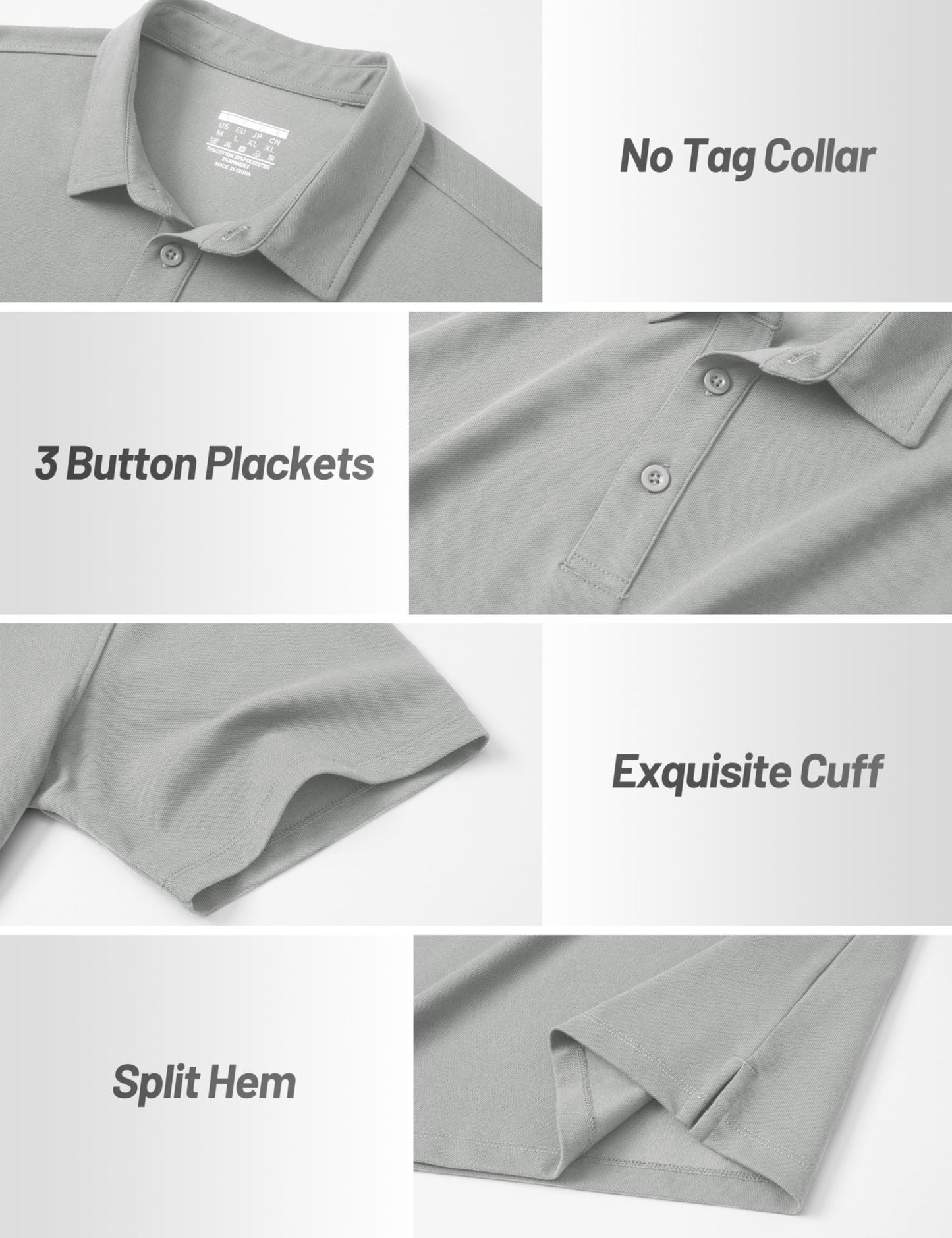 Cotrasen Men's Polo Shirts Short Sleeve Cotton Pique Classic Golf Shirts - Tennis Mindset