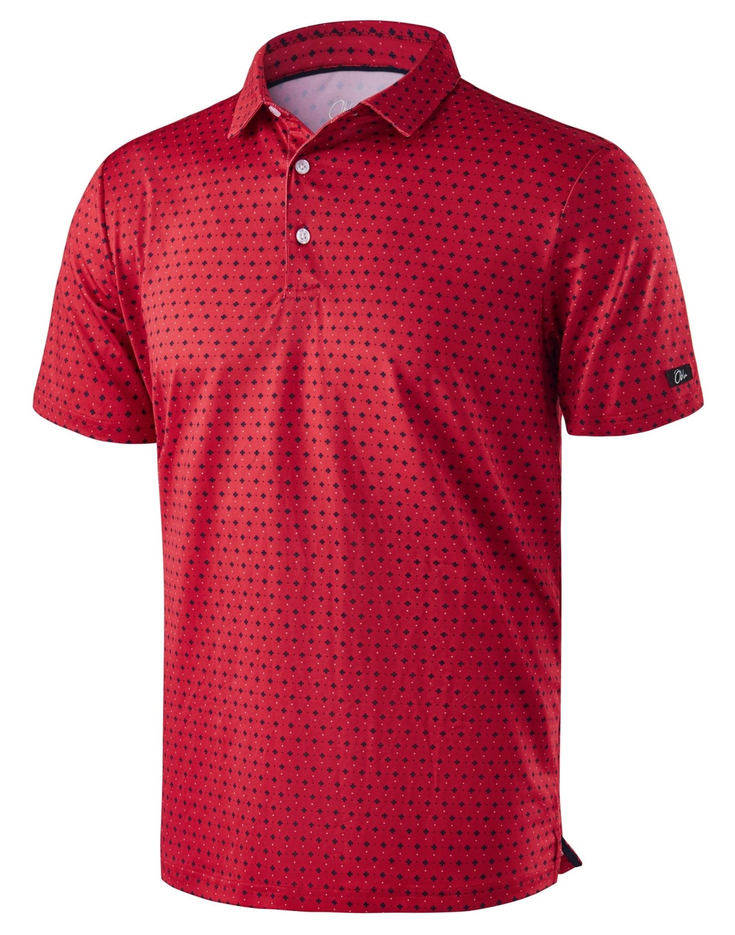 Obla Men's Golf Polo Shirts Print Short Sleeve Dry Fit Collared Shirt - Tennis Mindset