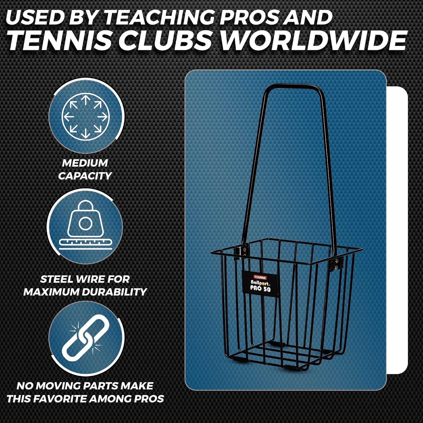 Tourna Ballport Pro Ball Pick up Tennis Hopper - Tennis Mindset