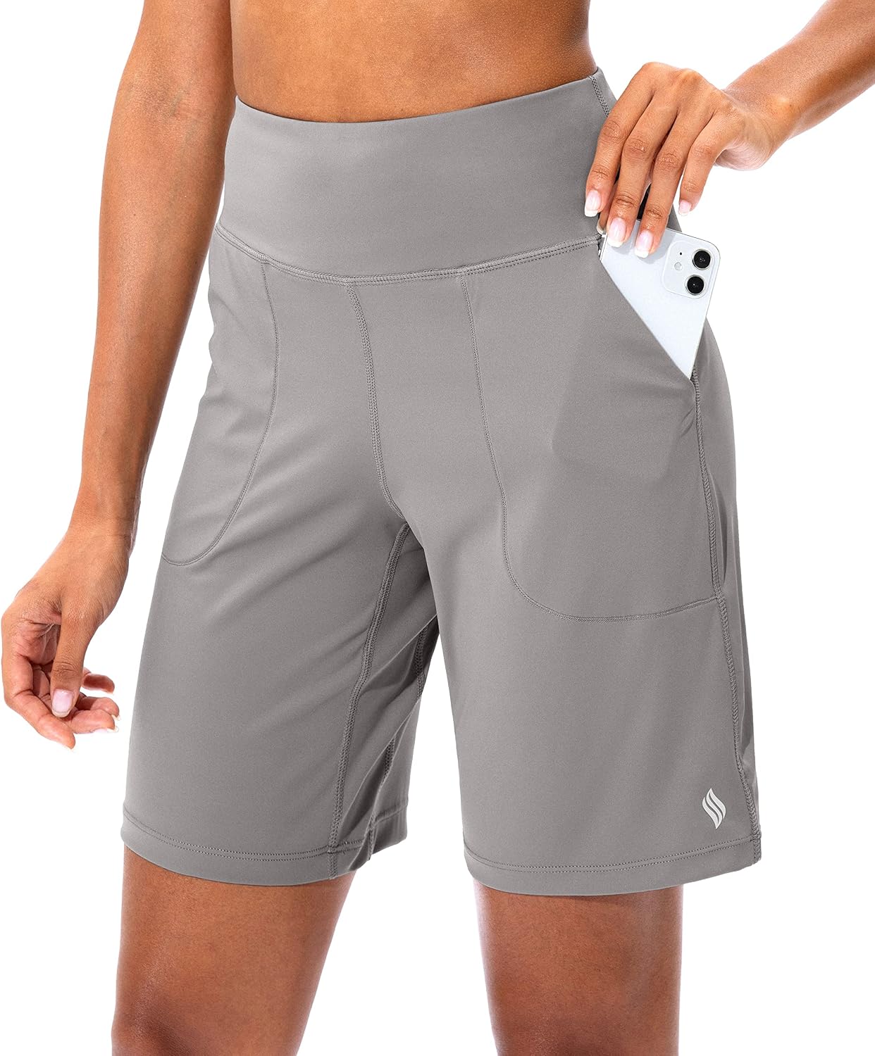 SANTINY Bermuda Shorts for Women with Pockets Athletic Workout Shorts - Tennis Mindset