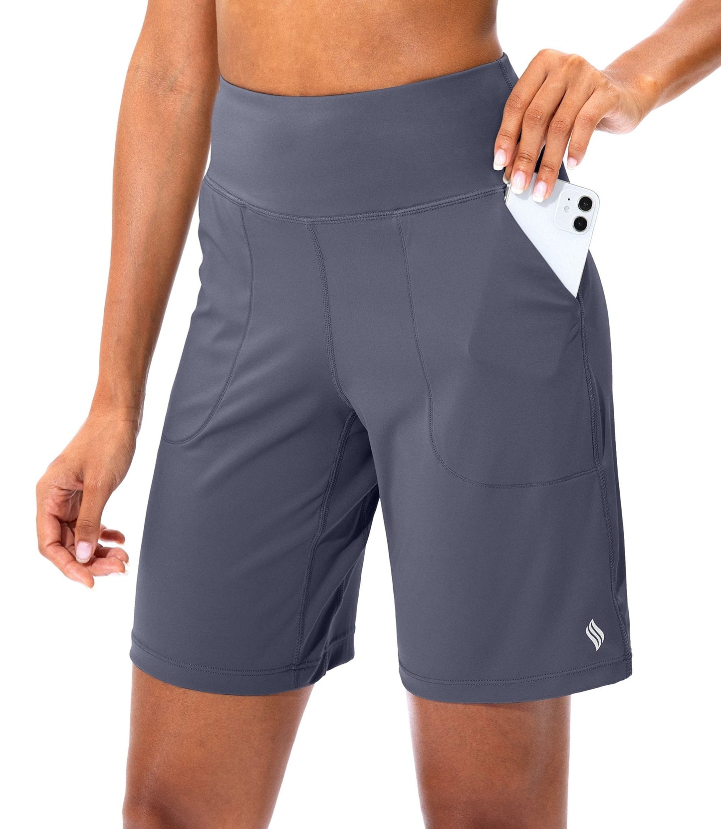 SANTINY Bermuda Shorts for Women with Pockets Athletic Workout Shorts - Tennis Mindset