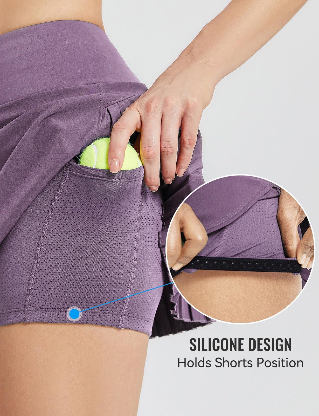 baleaf Tennis Skirt Pleated Golf Skorts with 3 Pockets - Tennis Mindset