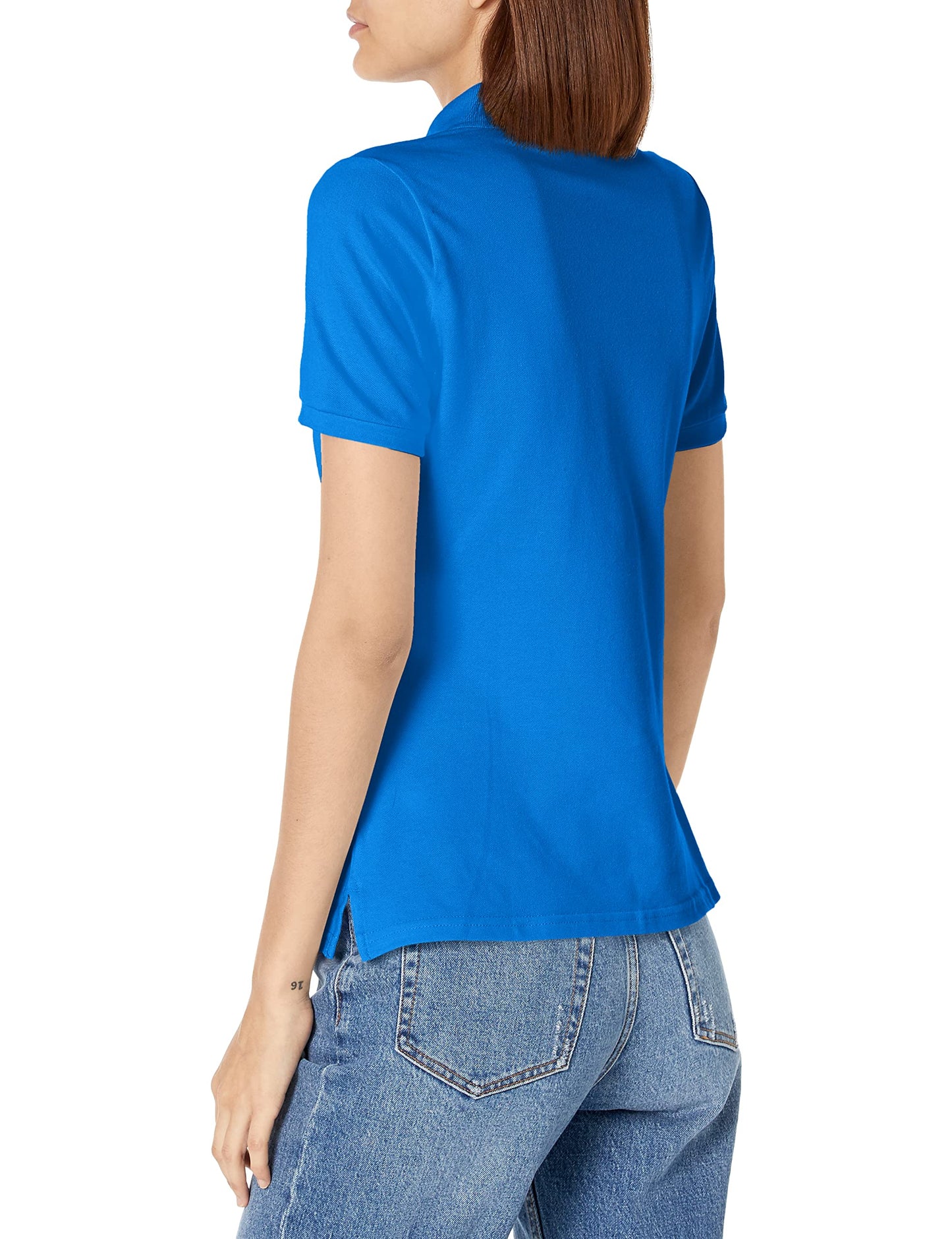 French Toast Women's Juniors' Short Sleeve Stretch Pique Polo Shirt