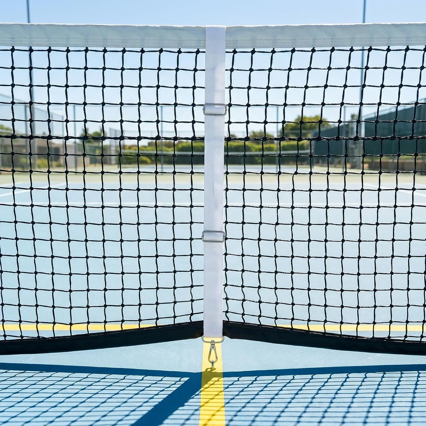 Tennis Net Center Strap Court Equipment Easy to Install Adjustable Net Webbing White for Tennis Nets - Tennis Mindset
