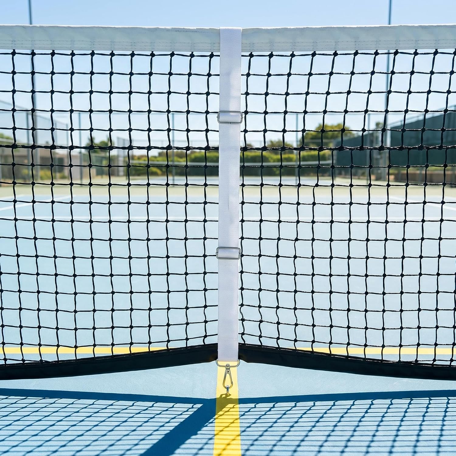 Tennis Net Center Strap Court Equipment Easy to Install Adjustable Net Webbing White for Tennis Nets - Tennis Mindset