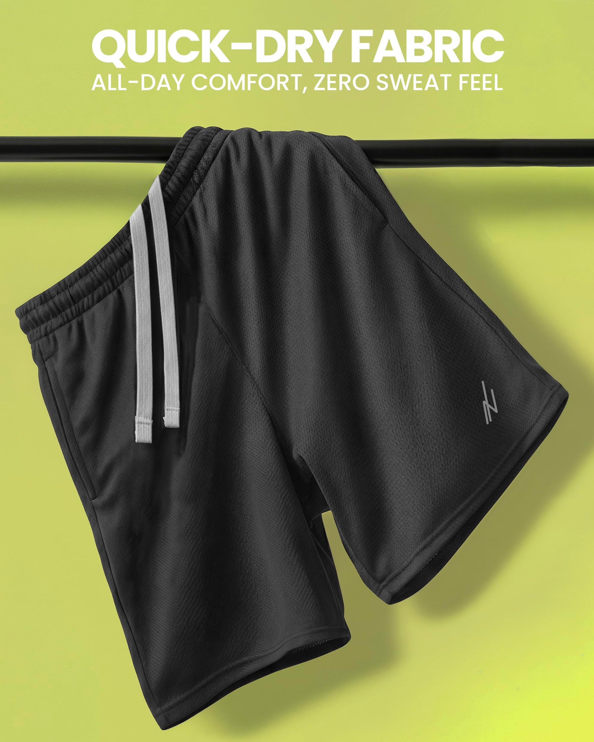 Breathable Mesh Mens Athletic Shorts Loose-Fit Quick Dry Running Gym Shorts - Tennis Mindset